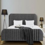 Alana Platform Velvet Bed