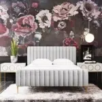 Snooze Stream Channel Tufted Velvet Bed in Grey