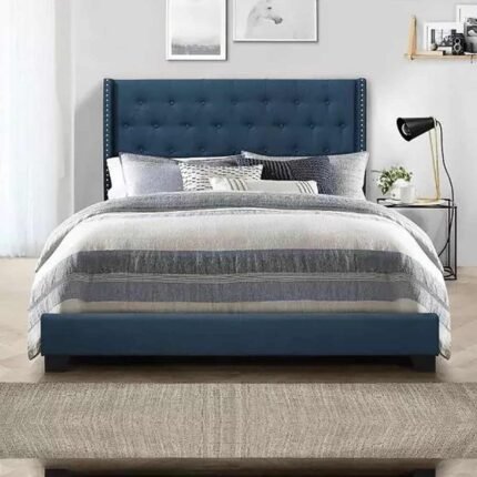 Moniz Upholstered Wingback Panel Bed