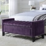 Harvey Traditional Velvet Tufted Storage Bench