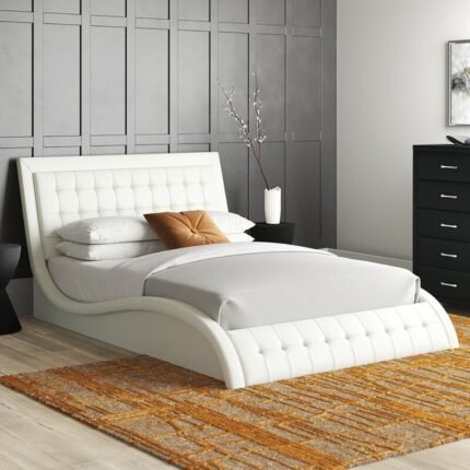 Vortex Modern Fully Tufted Curved Bed