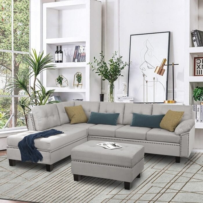 Sectional Sofa Set with Chaise Lounge