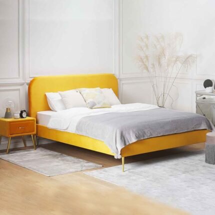 Night Shade Velvet Upholstered Bed