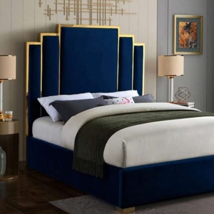 Noah Velvet Upholstered Bed Frame