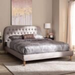 Arko Platform Upholstered Linen Fabric Bed