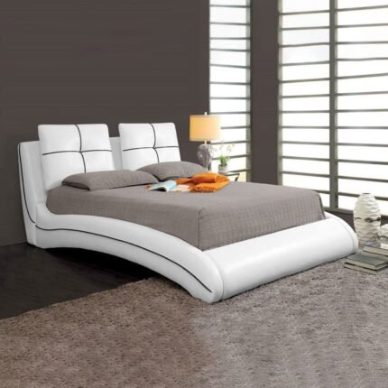 Celestial Comfort Upholstered Curved Bed Frame