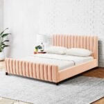 Channel Wingback Bed
