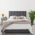 Dream Zen King Size Ottoman Bed in Grey Velvet