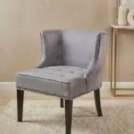 Modern arm chair for living room – grey accent chair and 1 seater sofa alternative for stylish UAE home and apartment interiors