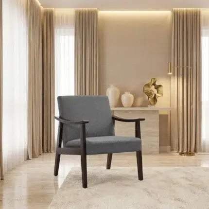 Modern arm chair for living room – grey accent chair and single seater sofa alternative for UAE homes
