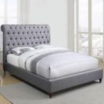 Rolled Top Upholstered Bed