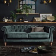 Button Tufted Velvet Sofa