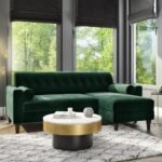 Velvet 3 Seater L Shaped Sofa – Right Hand Facing