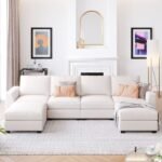 Renaissance 4 Seater U-Shape Polyester Sofa