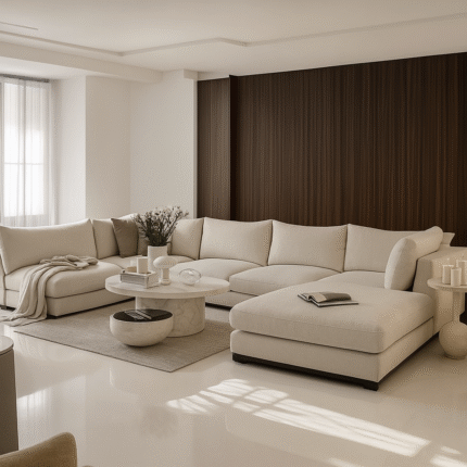 Empress 6-Seater Fabric U Shape Sofa