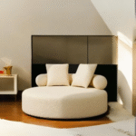 Comfort Round Sofa Boucle Fabric