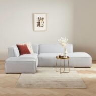 3-seater Velvet L-shape sofa