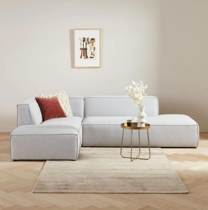 3-seater Velvet L-shape sofa