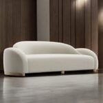 Colonial 2-Seater Boucle Fabric Sofa