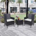 Outdoor Furniture Set 3 Piece with Cushions