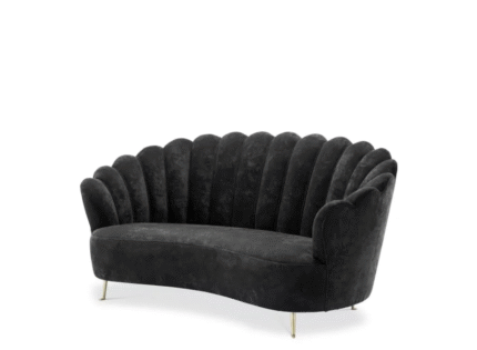 Messina Sofa - Black Velvet