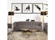 Eichholtz Sofa Raffles Grey Velvet 3