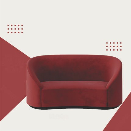 Sofa Curve Challenger Fabric Red