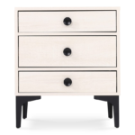 3-Drawer Nightstand, White Oak