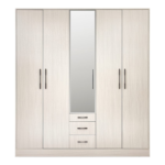 5-Door Wardrobe, Grey