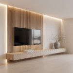 TV Unit with Wall Panel & Storage – Modern Entertainment Center