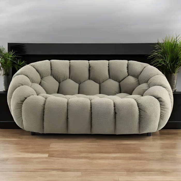 Low-Profile Boucle Brosen Sofa