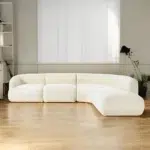 Modular Boucle Corner Sectional Sofa Set