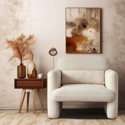 Accent Arm Chair Fleece Fabric
