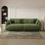 Luxury Wool Green Sofa