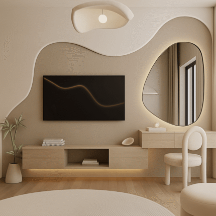 Modern TV unit with Dresser