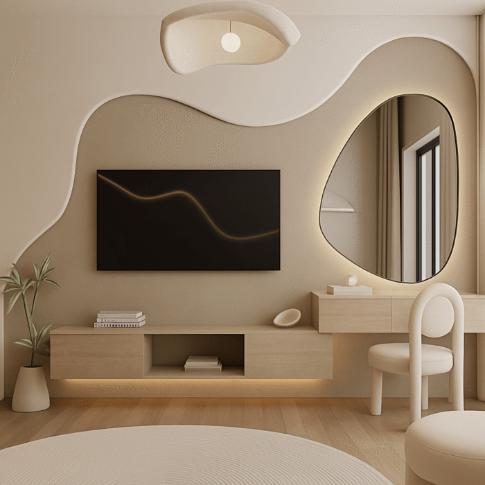 Modern TV unit with Dresser