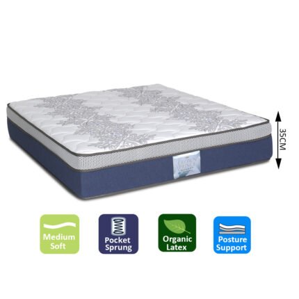 Kustom Deco Crown Latex Pocket Spring Mattress