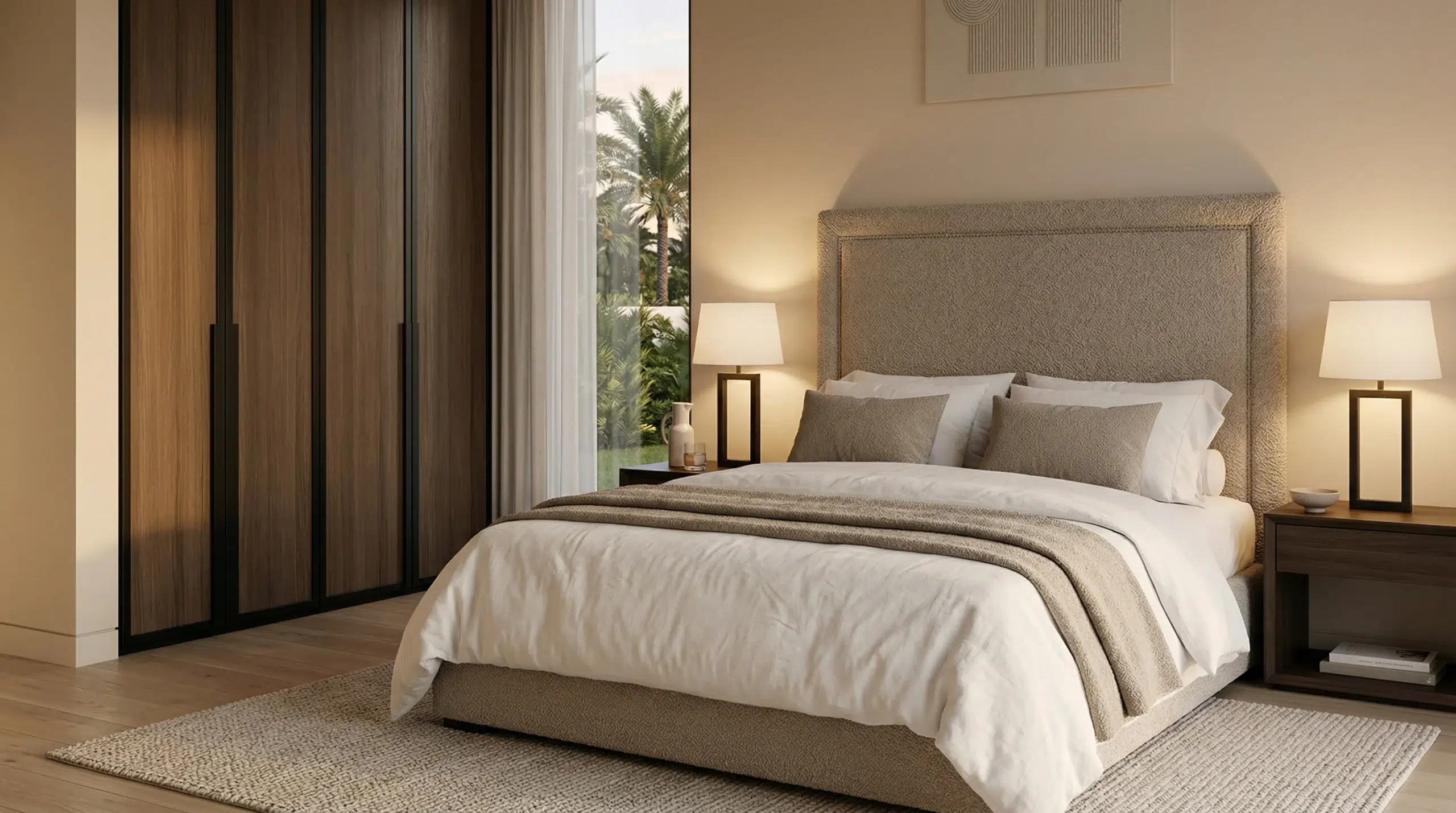 Contact Kustom Deco for custom bedroom furniture Dubai UAE