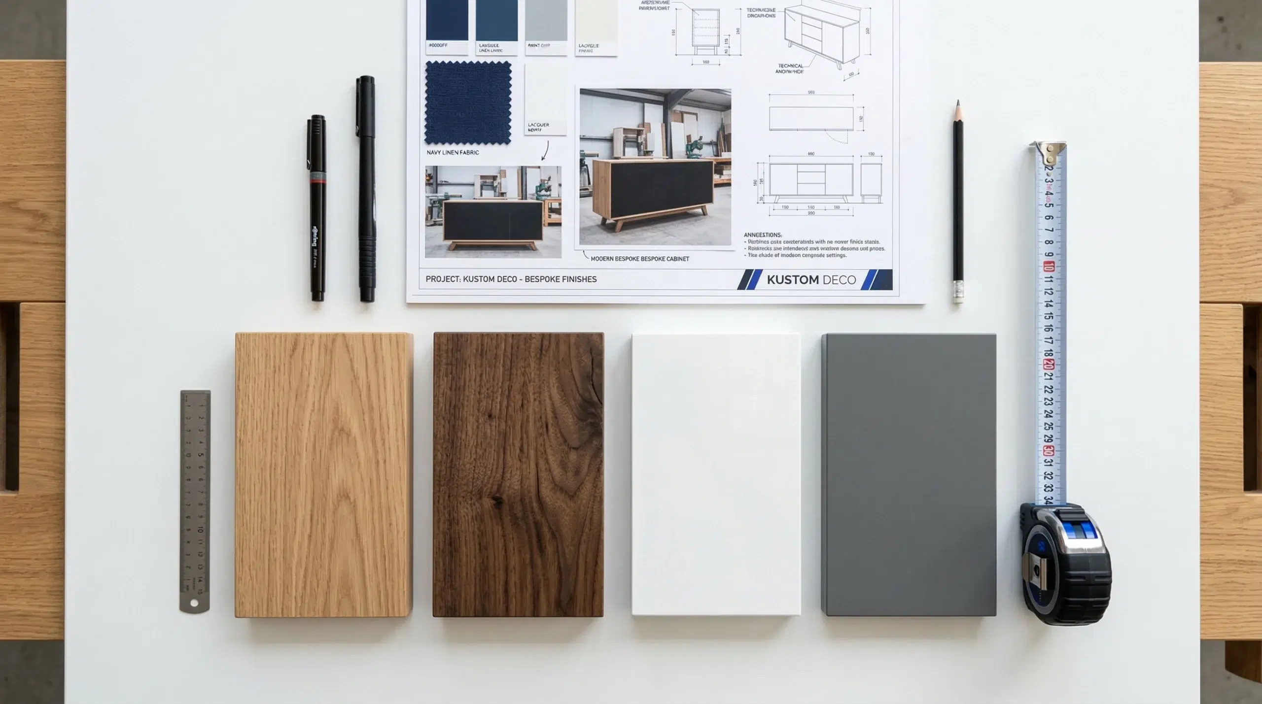 Custom end table finish and material options — Kustom Deco Dubai furniture customization