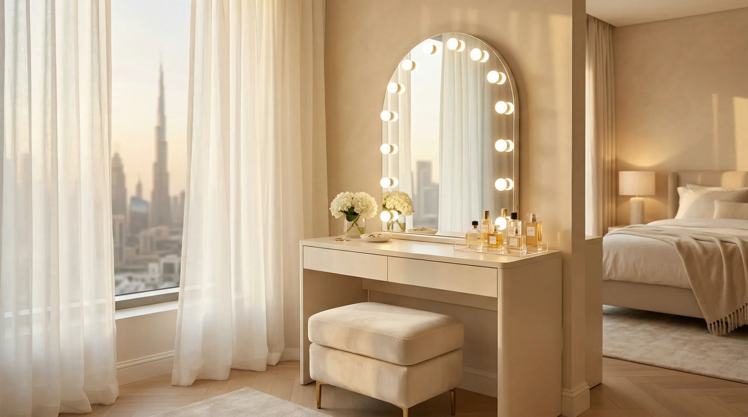 Contact Kustom Deco for custom dressing table Dubai UAE