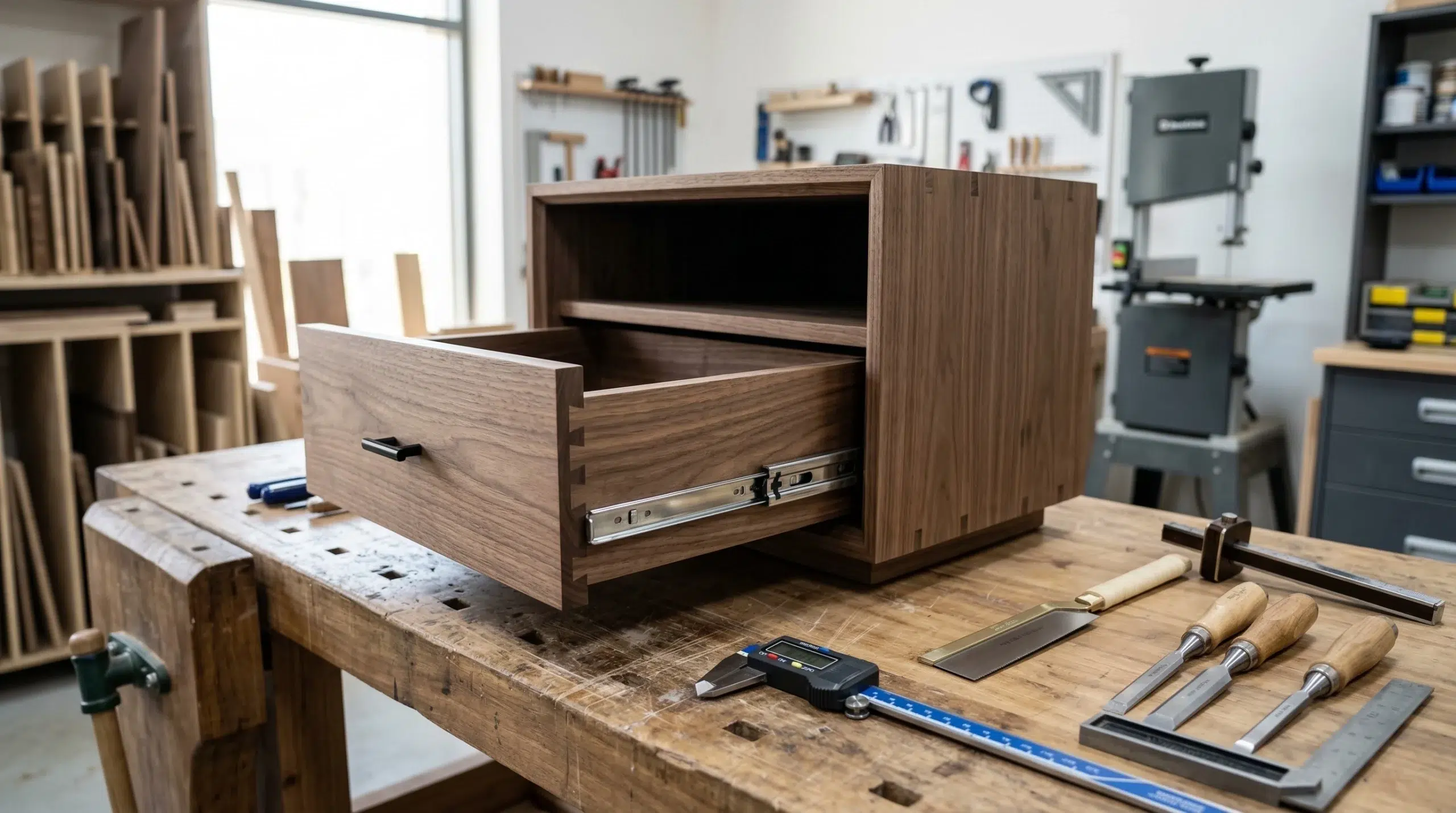 Kustom Deco custom furniture manufacturing process Dubai — nightstand production