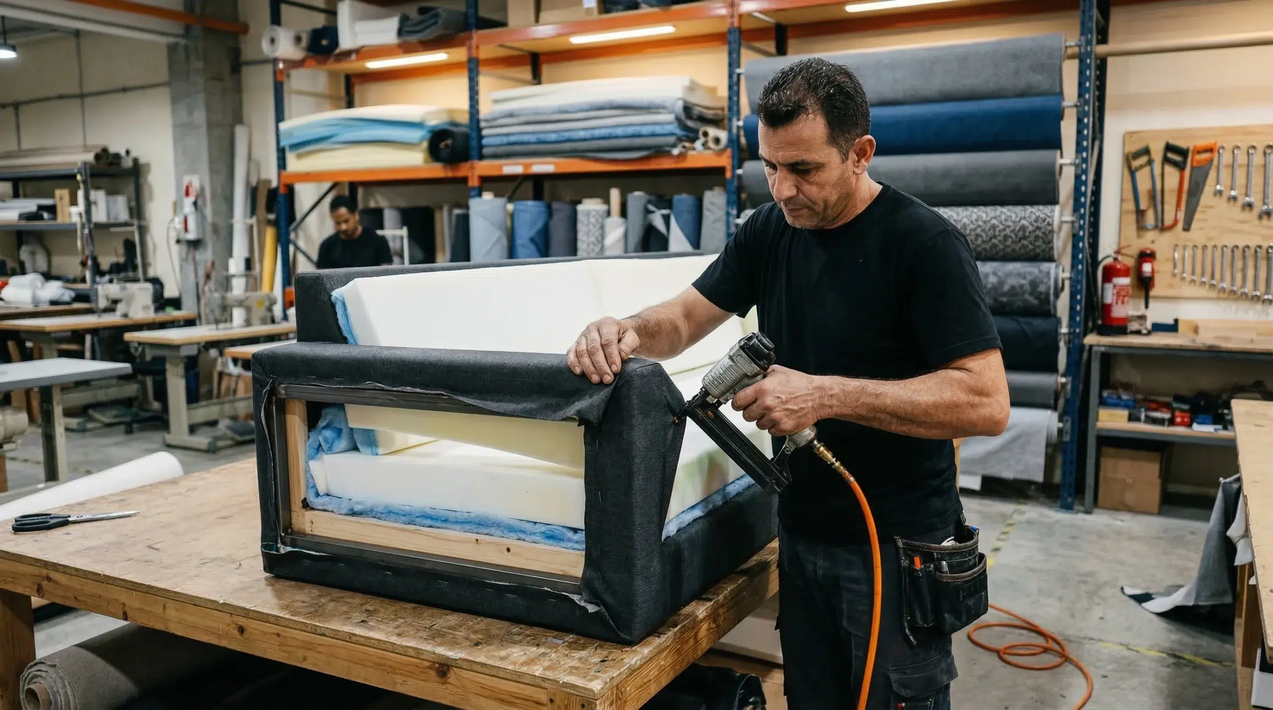 Kustom Deco custom office sofa manufacturing process Dubai