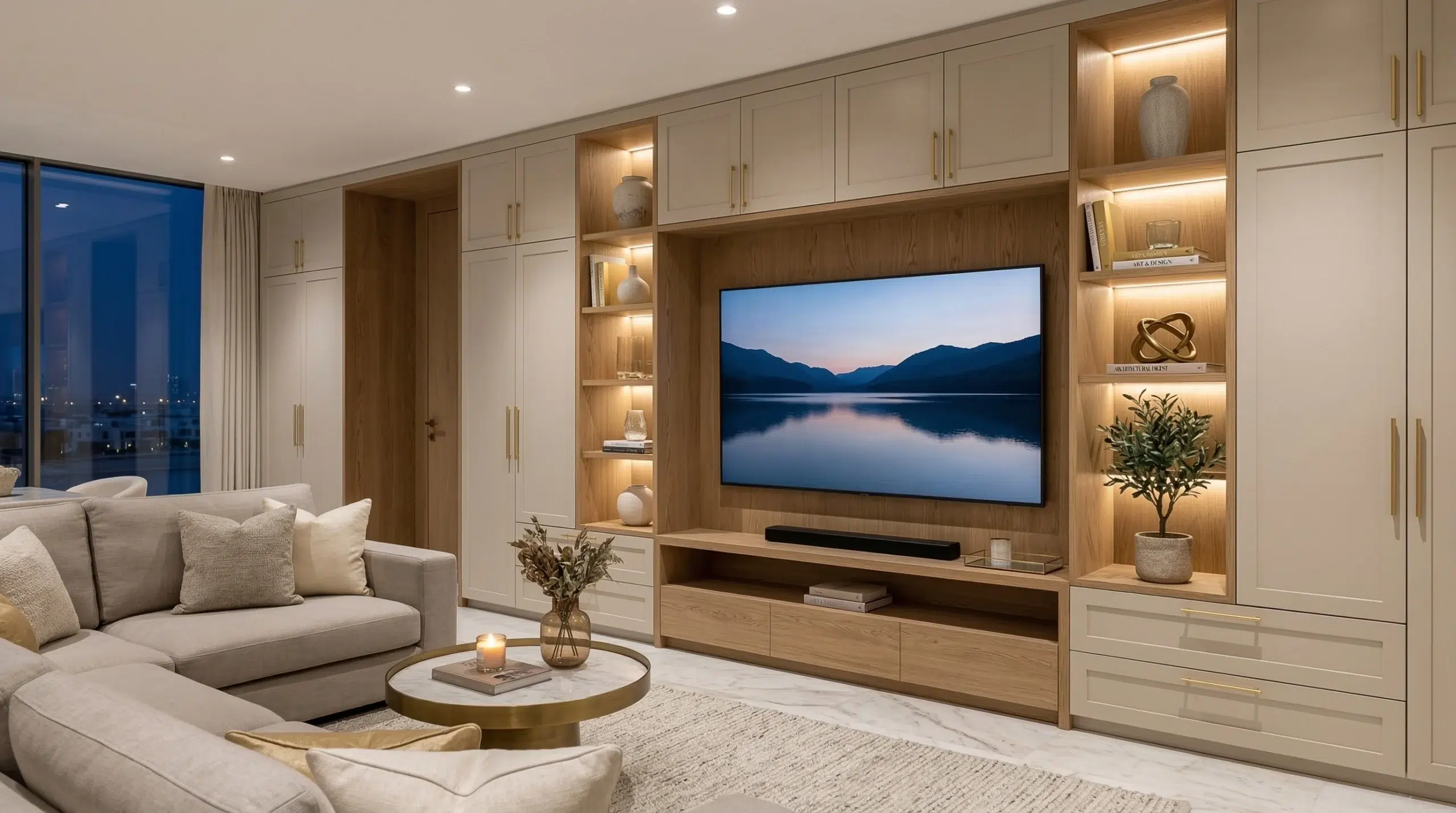 Contact Kustom Deco for custom storage furniture Dubai UAE — bespoke wardrobes, cabinets and shelving