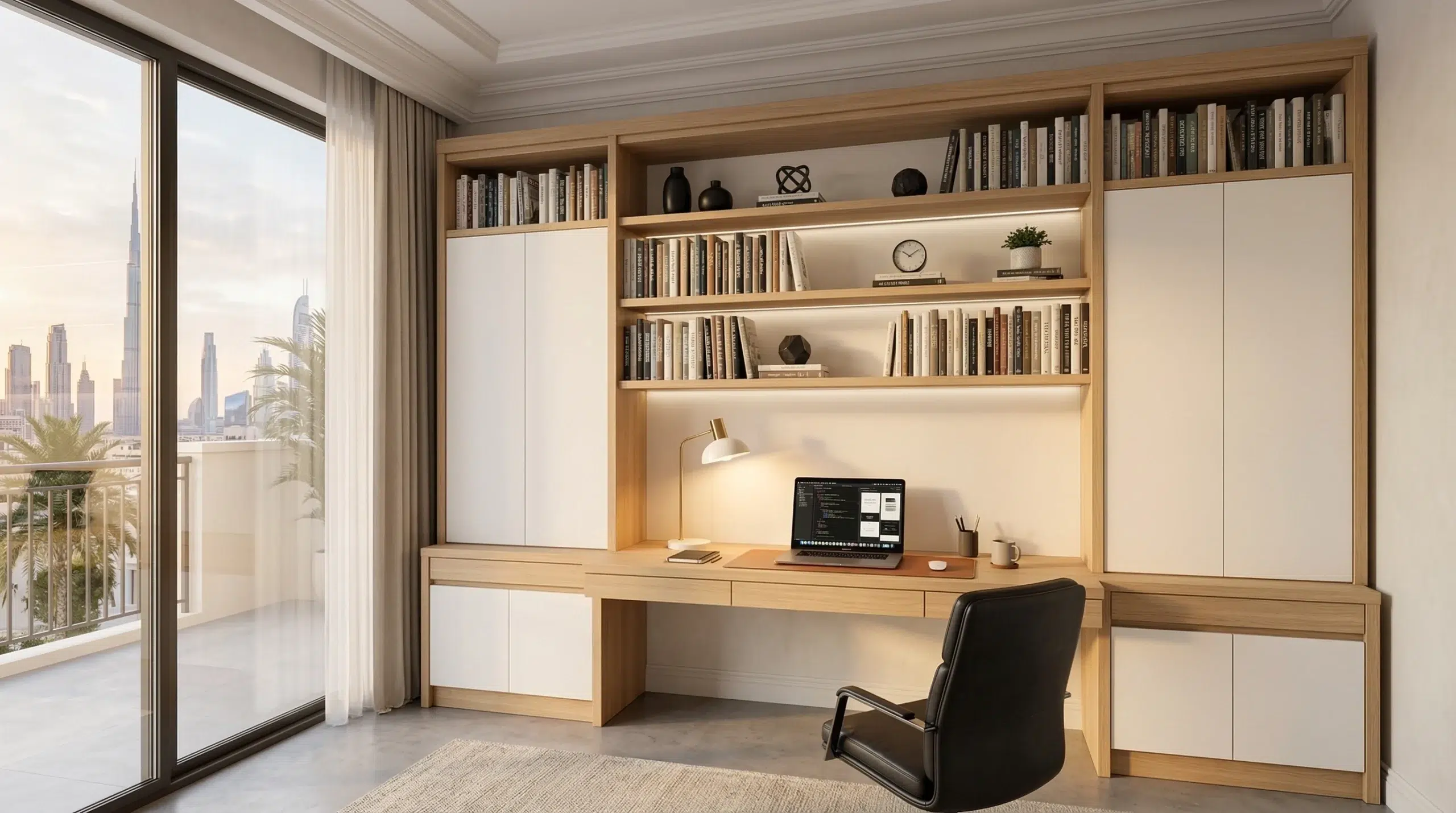 Contact Kustom Deco for custom study desks Dubai UAE — built to your specification