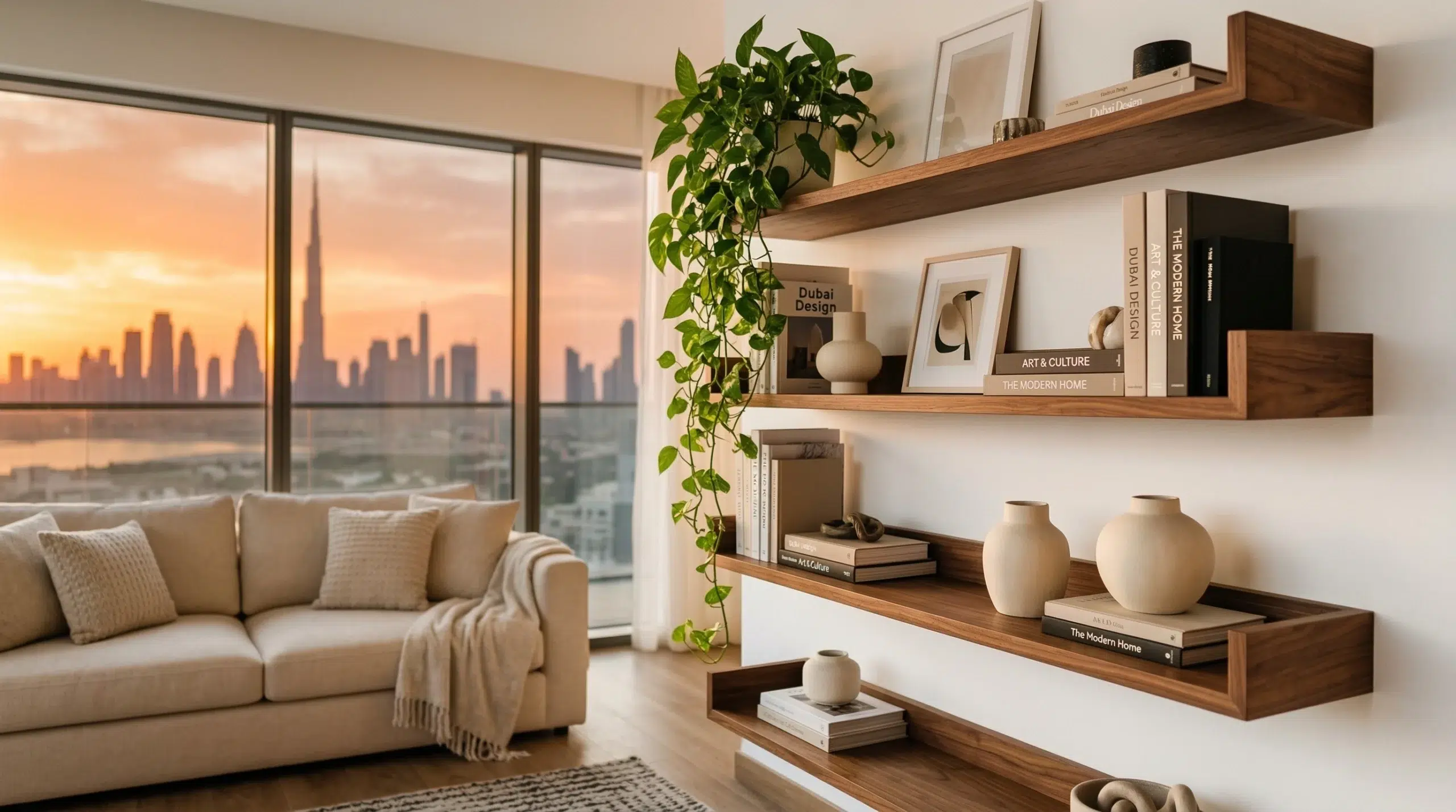 Contact Kustom Deco for custom wall shelves Dubai UAE