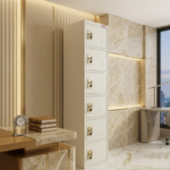 Morvique steel storage cabinet tall slim metal locker for home and office UAE