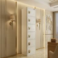 Morvique steel storage cabinet tall slim metal locker for home and office UAE
