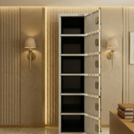 Morvique steel storage cabinet tall slim metal locker for home and office UAE