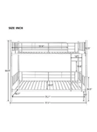 Celmora steel bunk bed for compact bedroom furniture in Dubai UAE space saving bunk bed for family and guest room use.