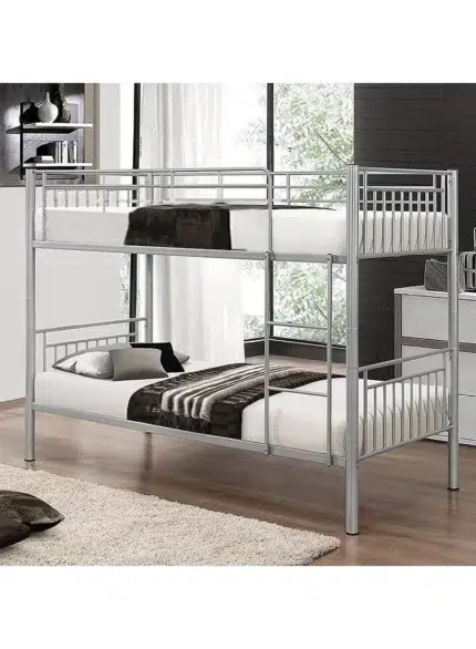 Celmora steel bunk bed for compact bedroom furniture in Dubai UAE space saving bunk bed for family and guest room use.